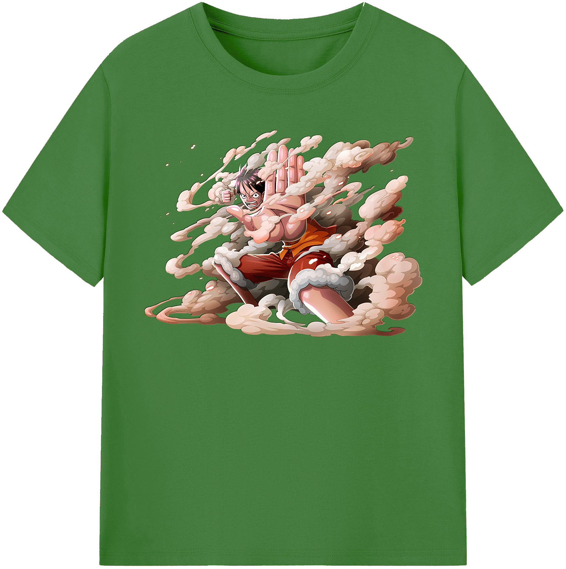 ワンピース モンキー・D・ルフィ ONE PIECE Monkey D. Luffy レディースカジュアルプリントTシャツ（綿100％）